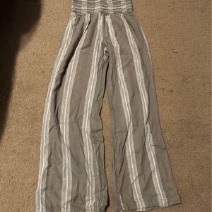 T.J.Maxx Gray and White Wide Leg Pants